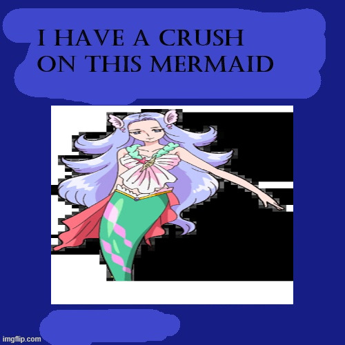 i have a crush on this precure mermaid | image tagged in i have a crush on this mermaid,precure,anime,the little mermaid,crush,halle baiey | made w/ Imgflip meme maker