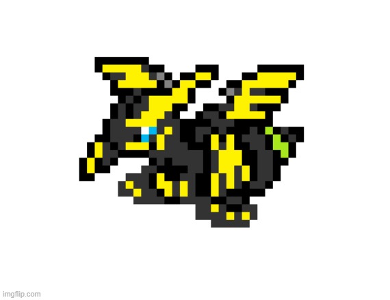 shiny custom zekrom | image tagged in pokemon | made w/ Imgflip meme maker