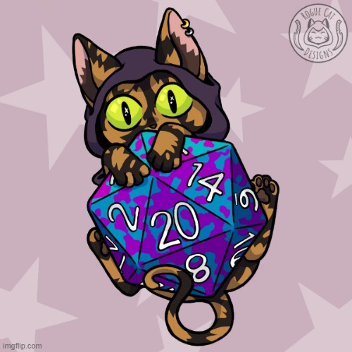 My crazy cat Bugga plays D&D | image tagged in cat,crazy,dice,dnd,cute | made w/ Imgflip meme maker