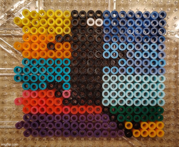 Bit Trip bead art I did cuz I remember always seeing  Demo Screen on my family's Wii | image tagged in random,bittrip,fanart | made w/ Imgflip meme maker