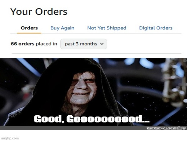 Orders 66 | image tagged in star wars,emperor palpatine,order 66 | made w/ Imgflip meme maker