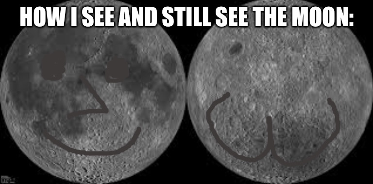 How I see and still see the moon: | HOW I SEE AND STILL SEE THE MOON: | image tagged in moon face,why are you reading this,sisi lisi crowd,relatable,very very cheap one pound fish very very good one pound fish | made w/ Imgflip meme maker