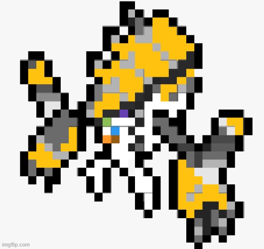 shiny necrozma custom sprite | image tagged in pokemon | made w/ Imgflip meme maker