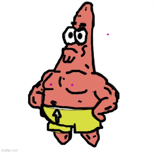 buff patrick | image tagged in patrick star | made w/ Imgflip meme maker