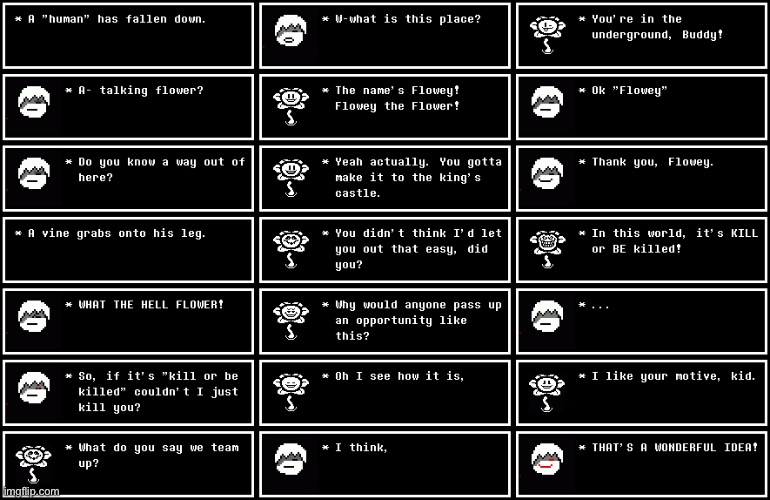 Chapter 1: the talking flower | made w/ Imgflip meme maker
