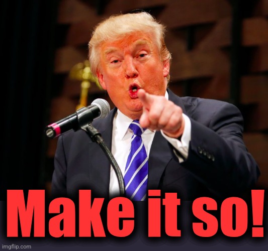 trump point | Make it so! | image tagged in trump point | made w/ Imgflip meme maker