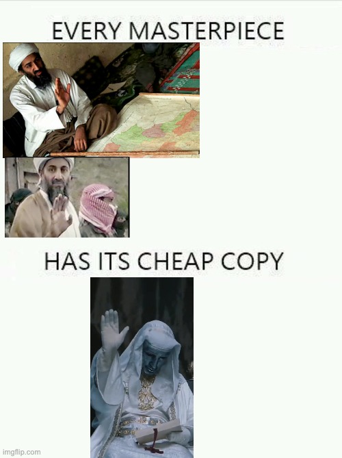 true | image tagged in every masterpiece has its cheap copy larger | made w/ Imgflip meme maker