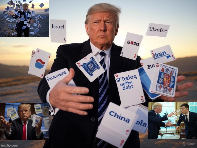 The cards | image tagged in trump,zelenskyy,ukraine,russia,china | made w/ Imgflip meme maker