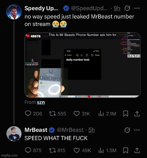 holy fuck | image tagged in ishowspeed,mrbeast | made w/ Imgflip meme maker