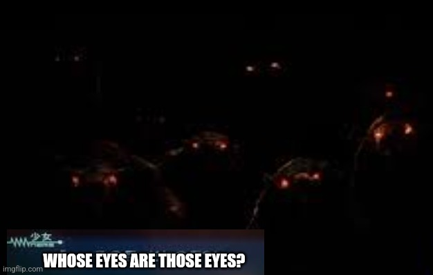 WHOSE EYES ARE THOSE EYES? | image tagged in memes,dark,skaven | made w/ Imgflip meme maker