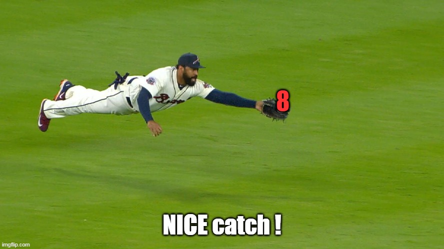 8 NICE catch ! | made w/ Imgflip meme maker