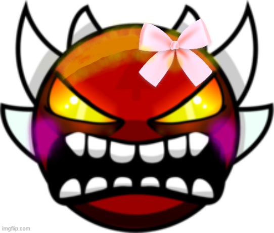girl extreme demon | image tagged in extreme demon | made w/ Imgflip meme maker