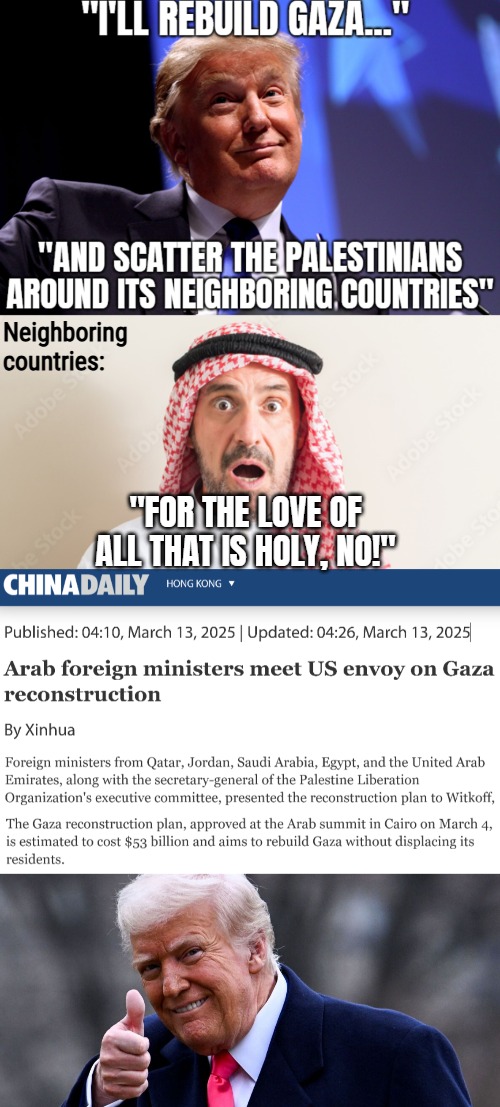 When you know that the neighboring countries don't like Palestinians... | Neighboring countries:; "FOR THE LOVE OF ALL THAT IS HOLY, NO!" | image tagged in palestine,donald trump,donald trump no2,middle east,politics lol | made w/ Imgflip meme maker