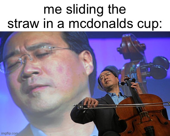 Absolute peak music ??? | me sliding the straw in a mcdonalds cup: | image tagged in chinese violin,violin,funny,memes,funny memes,relatable | made w/ Imgflip meme maker