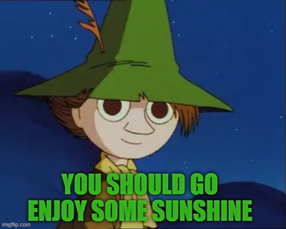 YOU SHOULD GO ENJOY SOME SUNSHINE | made w/ Imgflip meme maker