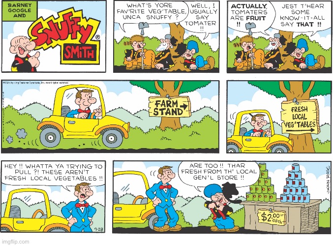 (Barney Google and) Snuffy Smith | image tagged in comics | made w/ Imgflip meme maker