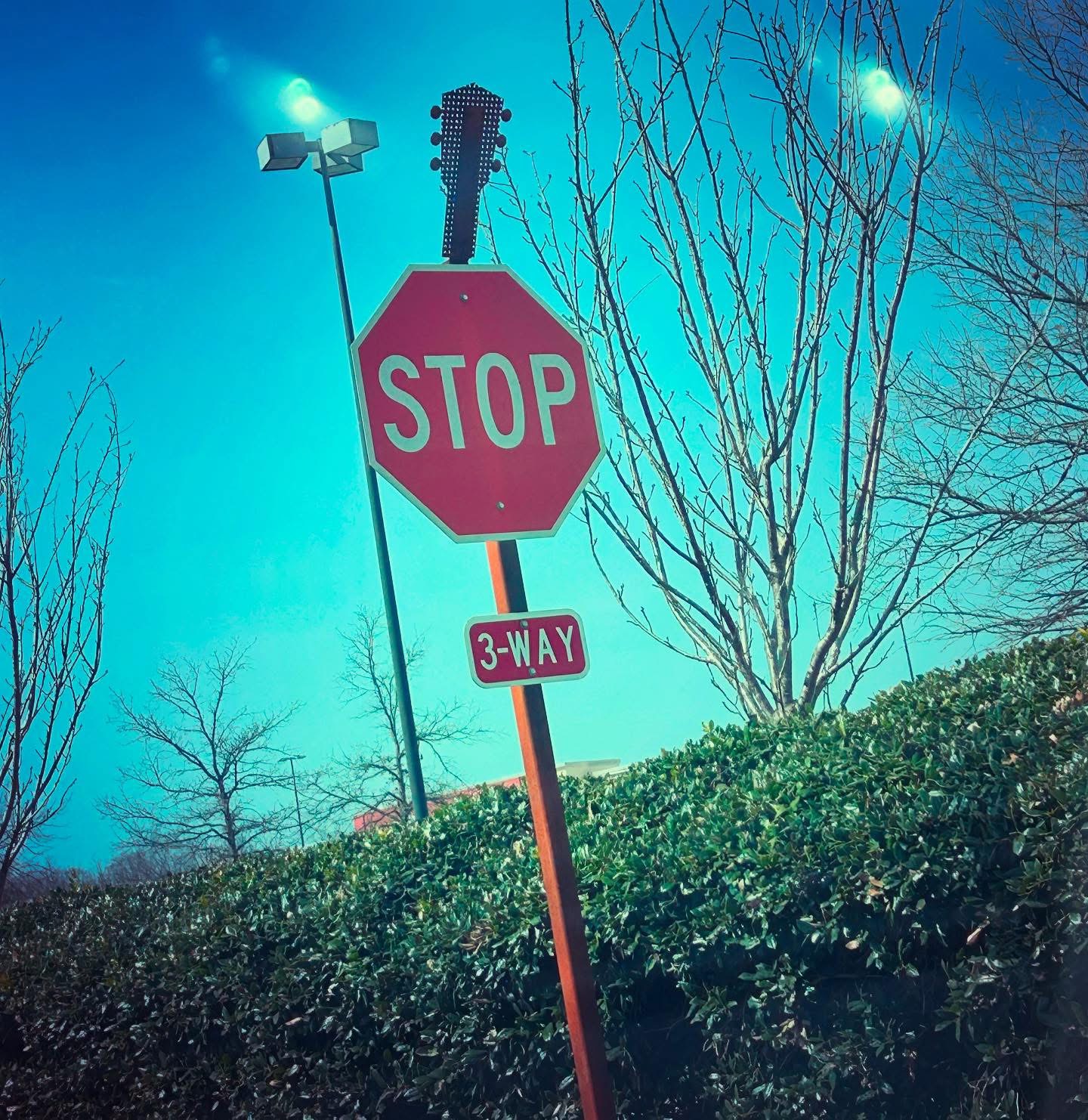 3-way stop Blank Meme Template