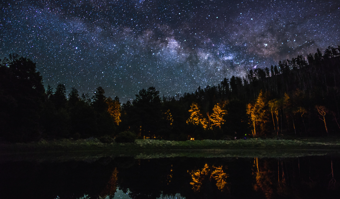 Stars and the Milky Way in Coconino National Forest, Arizona, US Blank Meme Template