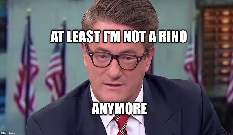 Morning Joe | ANYMORE AT LEAST I'M NOT A RINO | image tagged in morning joe | made w/ Imgflip meme maker