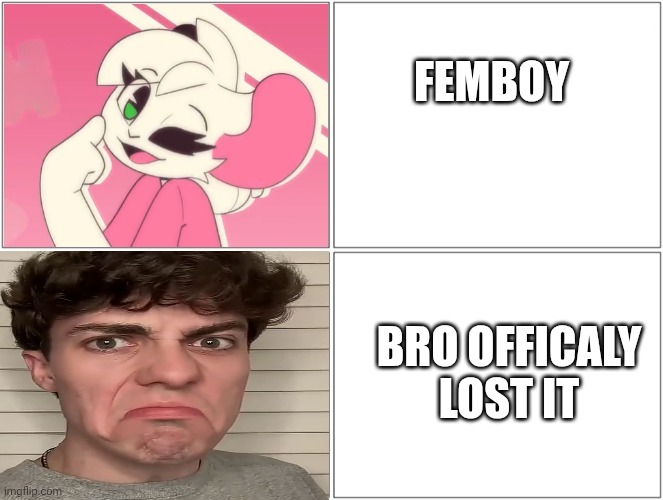 YesseY | FEMBOY; BRO OFFICALY LOST IT | image tagged in reggie the rat | made w/ Imgflip meme maker