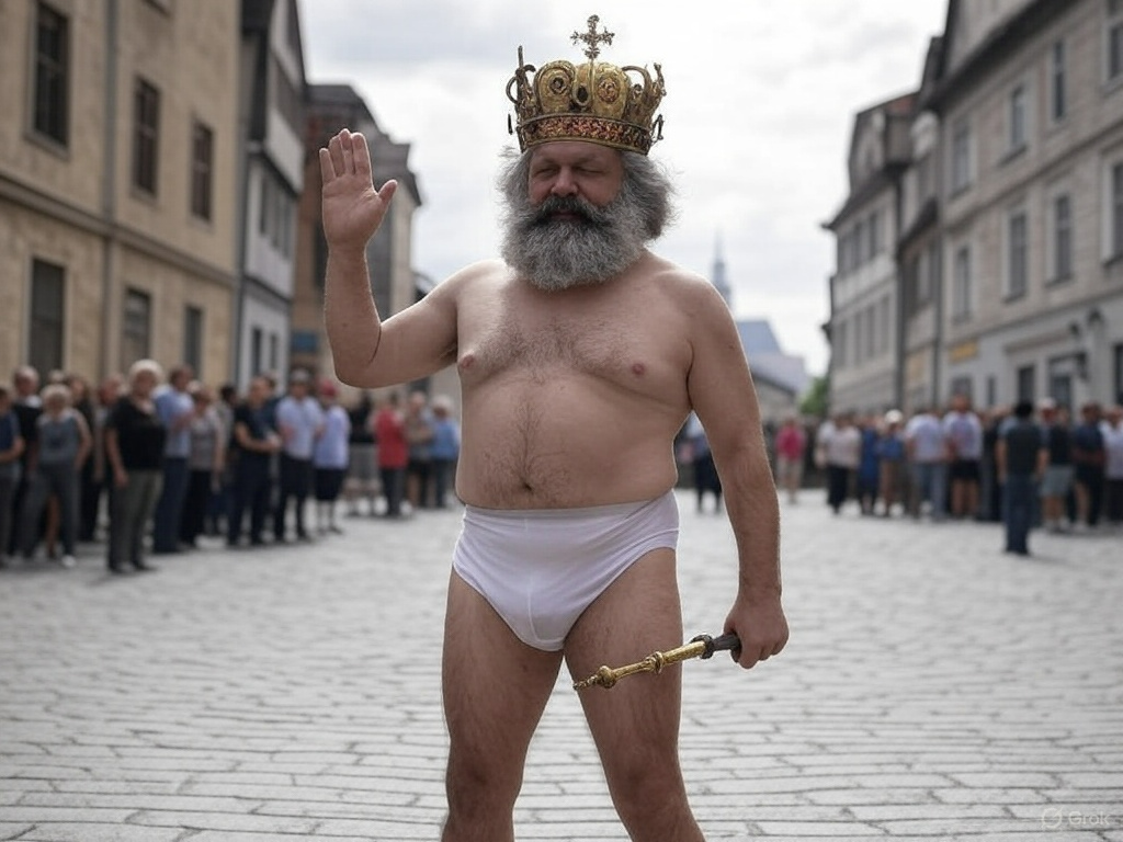 Karl Marx naked Blank Meme Template