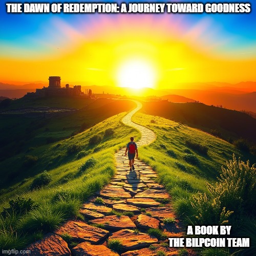 THE DAWN OF REDEMPTION: A JOURNEY TOWARD GOODNESS; A BOOK BY THE BILPCOIN TEAM | made w/ Imgflip meme maker