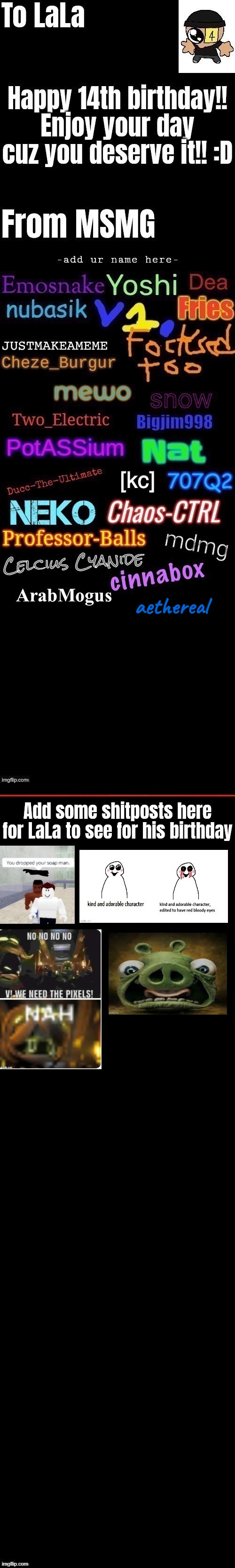 happy bday | aethereal | made w/ Imgflip meme maker