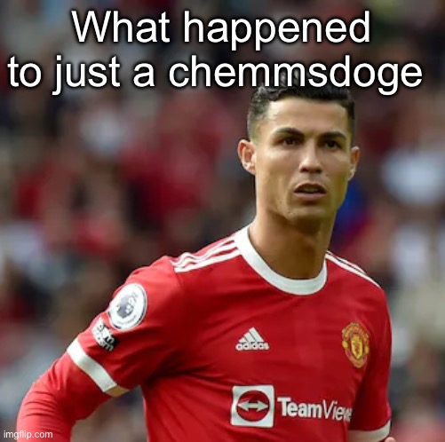 Ronaldo | What happened to just a chemms doge | image tagged in ronaldo | made w/ Imgflip meme maker