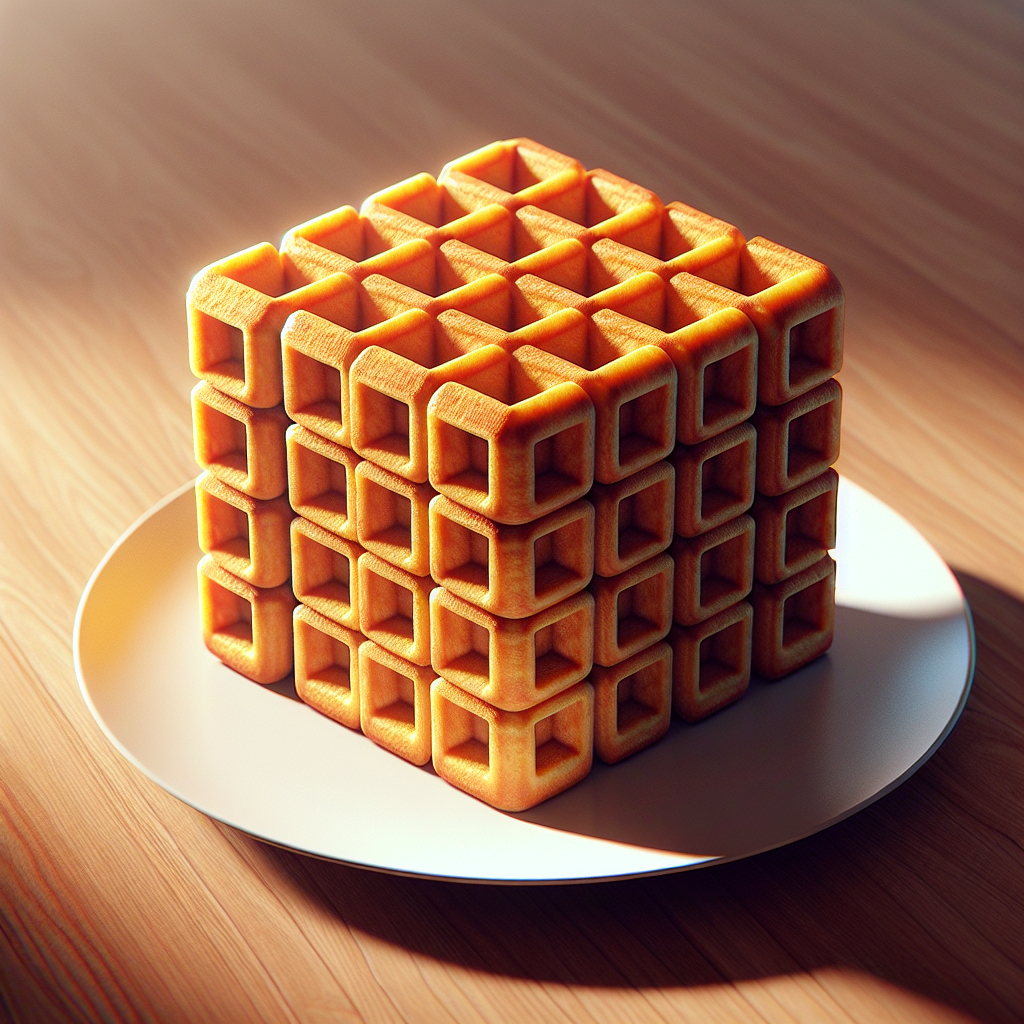 Waffle cube Blank Meme Template