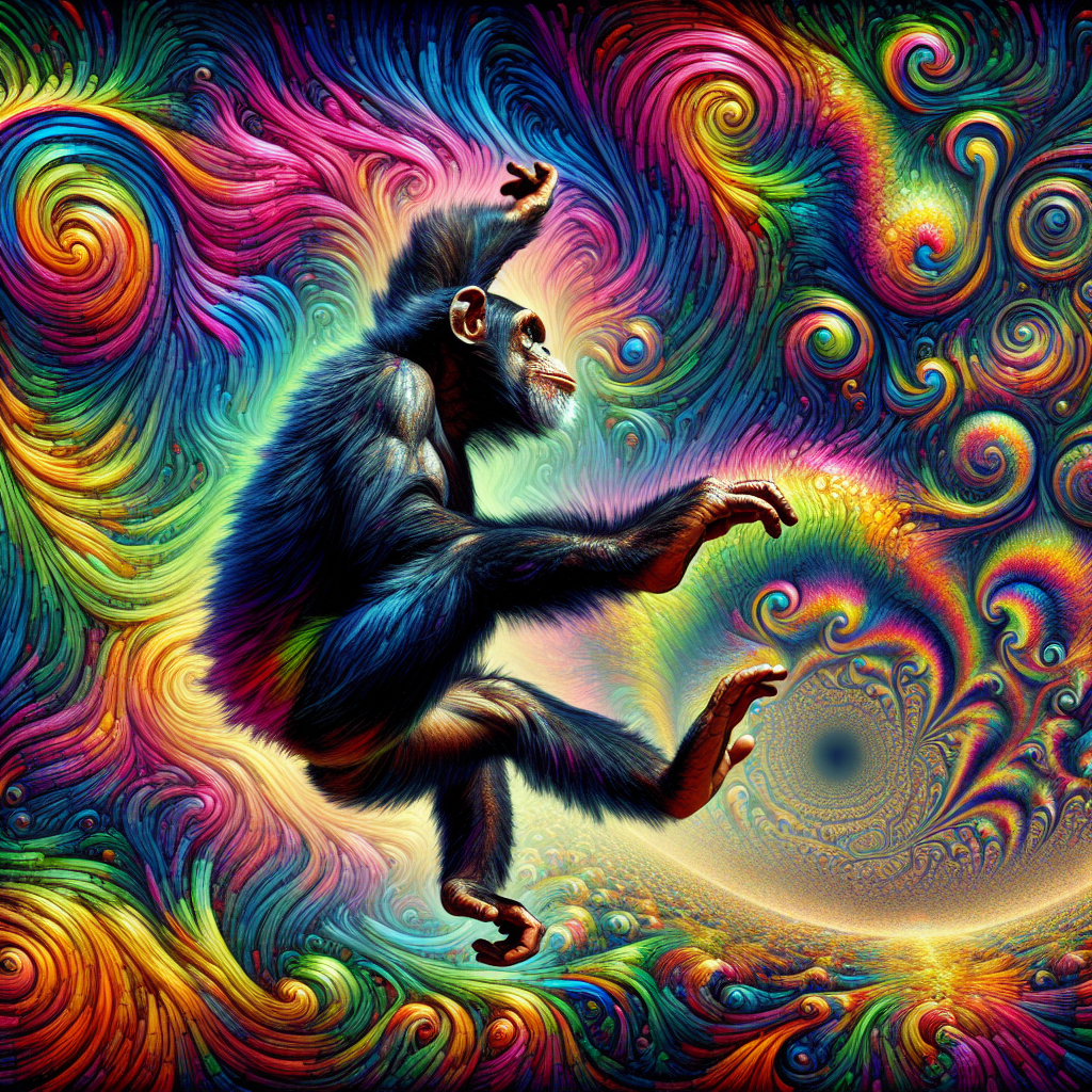 Chimpanzee doing a backflip Blank Meme Template