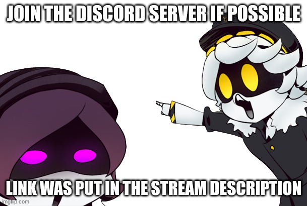 ty gaster, I'll be much more active on discord then imgflip btw | JOIN THE DISCORD SERVER IF POSSIBLE; LINK WAS PUT IN THE STREAM DESCRIPTION | image tagged in murder drones uzi and n pointing | made w/ Imgflip meme maker