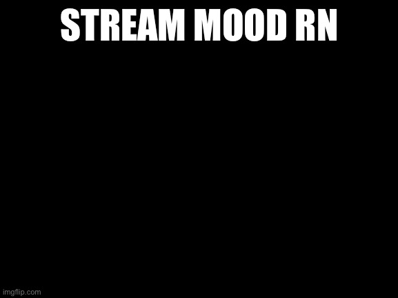 Blank White Template | STREAM MOOD RN | image tagged in blank white template | made w/ Imgflip meme maker