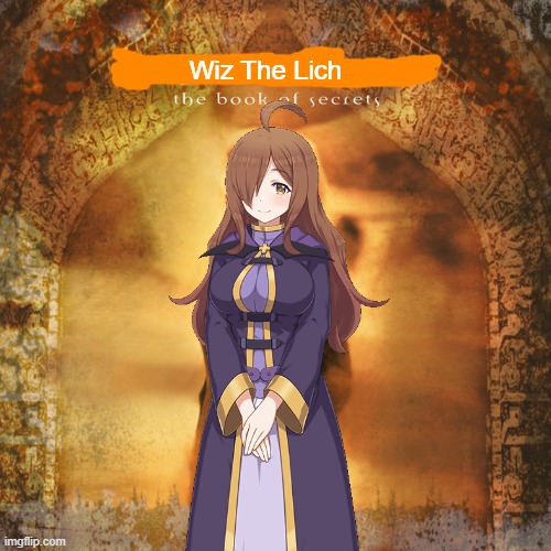 Wiz The Lich: the book of secrets (cover of Loreena Mckennit) | Wiz The Lich | image tagged in cover,album,konosuba | made w/ Imgflip meme maker