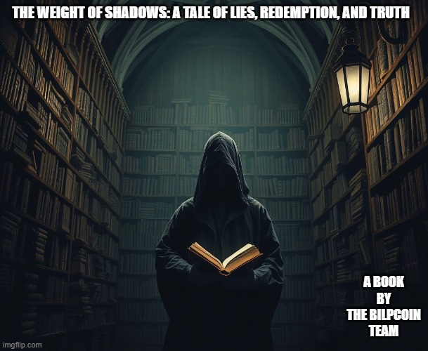 THE WEIGHT OF SHADOWS: A TALE OF LIES, REDEMPTION, AND TRUTH; A BOOK BY THE BILPCOIN TEAM | made w/ Imgflip meme maker