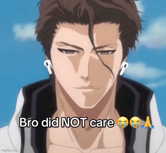 Bro did NOT care Blank Meme Template