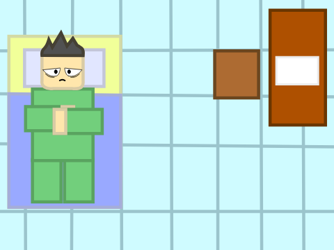 High Quality My Roblox avatar in a Asylum room. Blank Meme Template