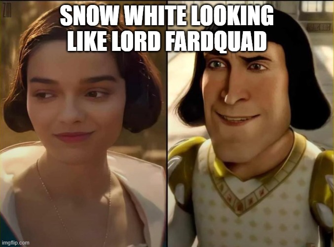 SNOW WHITE LOOKING LIKE LORD FARDQUAD | image tagged in snow white lord farquaad | made w/ Imgflip meme maker