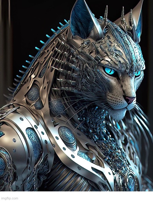 Feline or machine? | image tagged in cats | made w/ Imgflip meme maker
