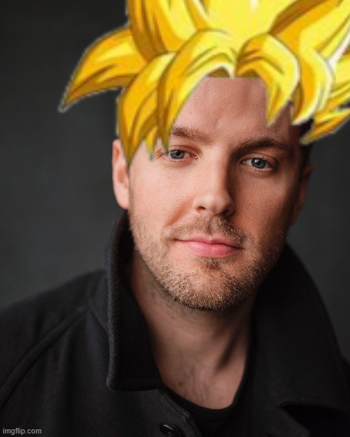 Luke Super Saiyan | image tagged in db,dragon ball,saiyan,luke dale,actor,celeb | made w/ Imgflip meme maker