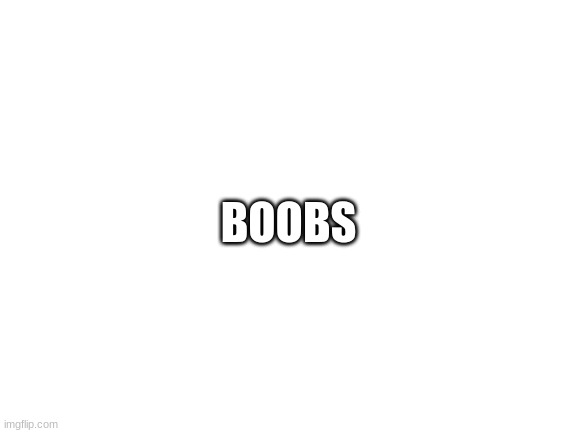 Blank White Template | BOOBS | image tagged in blank white template | made w/ Imgflip meme maker