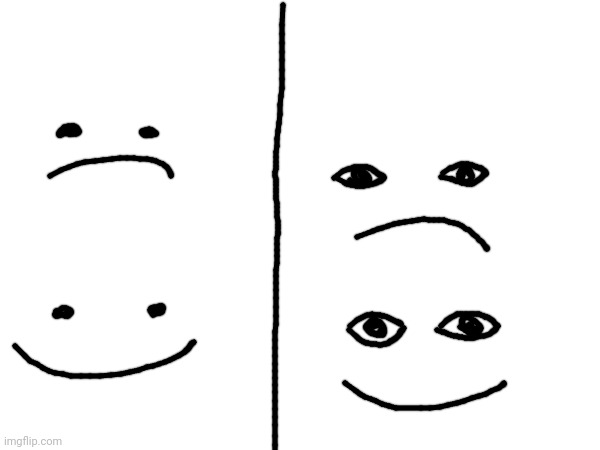 Make your smiley faces more unnerving with this simple trick! | made w/ Imgflip meme maker