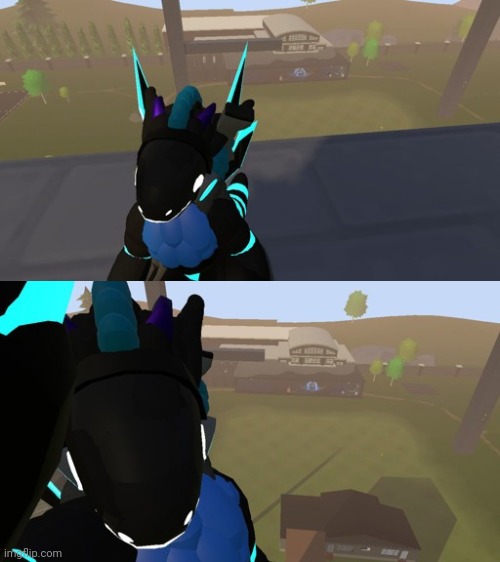 image tagged in rec room,furry,protogen | made w/ Imgflip meme maker