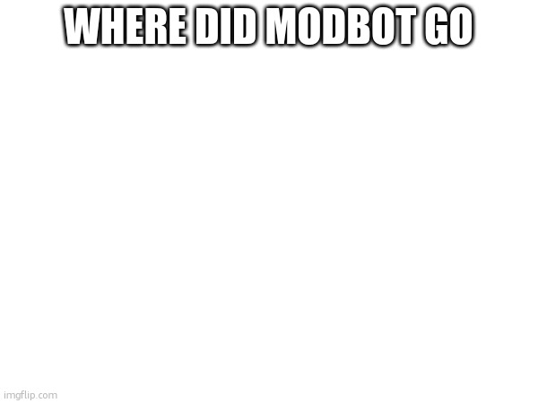 Day 2 of posting in every stream I follow | WHERE DID MODBOT GO | image tagged in mod,bot | made w/ Imgflip meme maker