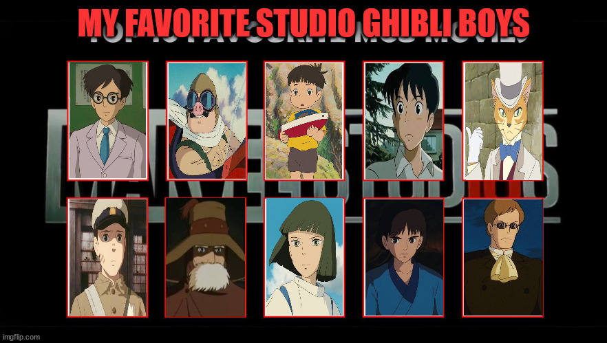 ghibli boys Blank Meme Template