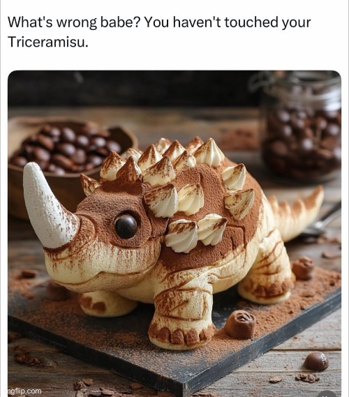 Oh no | image tagged in terimasu,triceritops,dinosaur | made w/ Imgflip meme maker