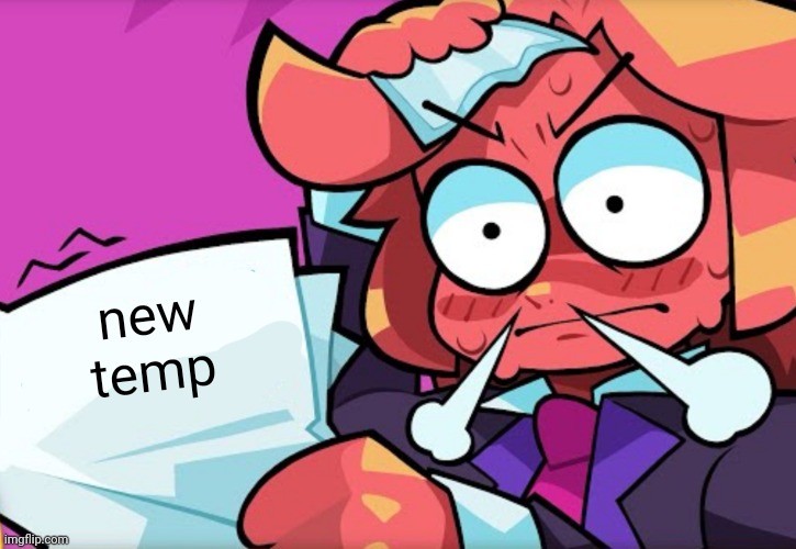 Bam looking at paper flustered | new temp | image tagged in bam looking at paper flustered | made w/ Imgflip meme maker