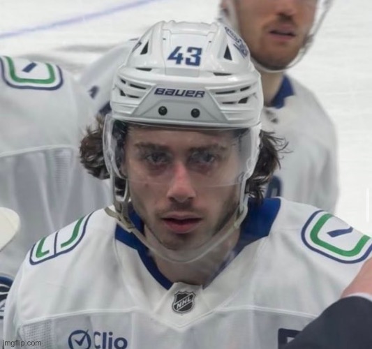 The corpse of Quinn Hughes | made w/ Imgflip meme maker
