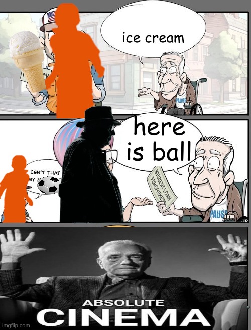 here is ball | made w/ Imgflip meme maker