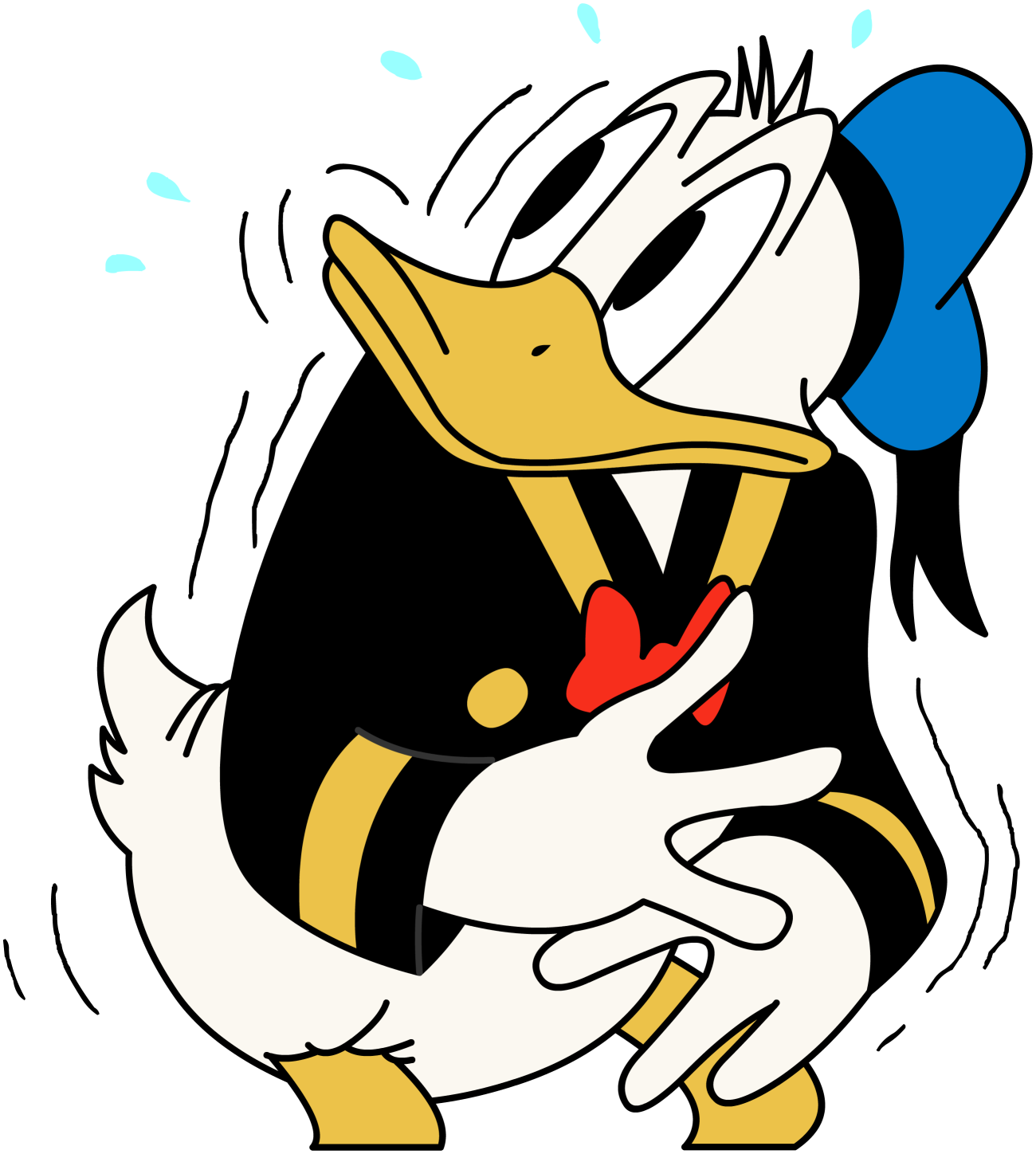donald duck scared Blank Meme Template