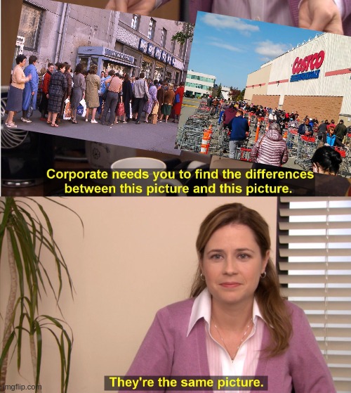 USSR 1985 vs USA 2025 | image tagged in memes,they're the same picture | made w/ Imgflip meme maker